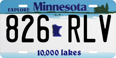 MN license plate 826RLV