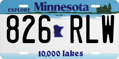 MN license plate 826RLW