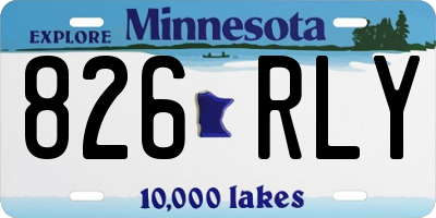 MN license plate 826RLY