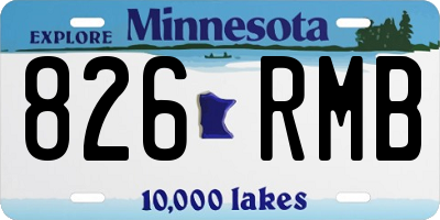 MN license plate 826RMB