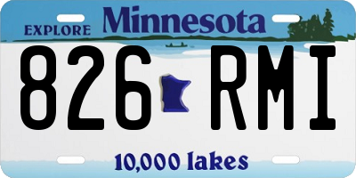 MN license plate 826RMI