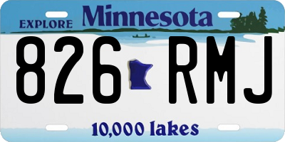 MN license plate 826RMJ