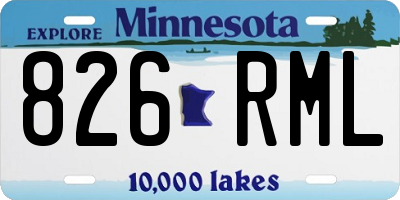 MN license plate 826RML
