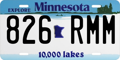 MN license plate 826RMM