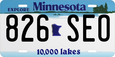 MN license plate 826SEO