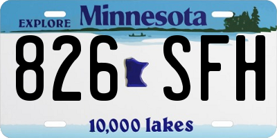 MN license plate 826SFH