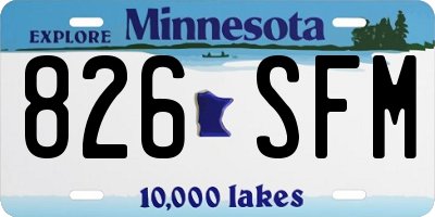 MN license plate 826SFM