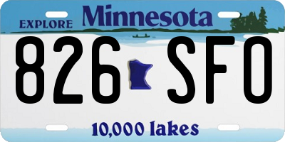 MN license plate 826SFO