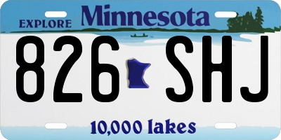MN license plate 826SHJ