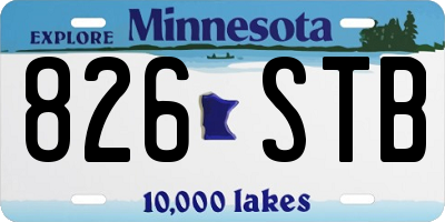 MN license plate 826STB