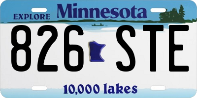 MN license plate 826STE