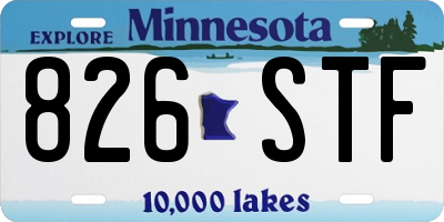 MN license plate 826STF