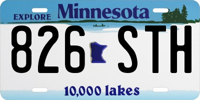 MN license plate 826STH
