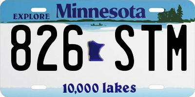 MN license plate 826STM