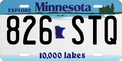 MN license plate 826STQ