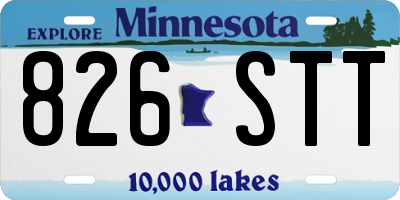 MN license plate 826STT