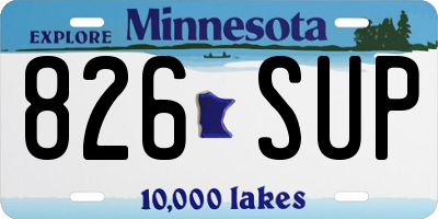 MN license plate 826SUP