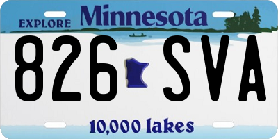 MN license plate 826SVA