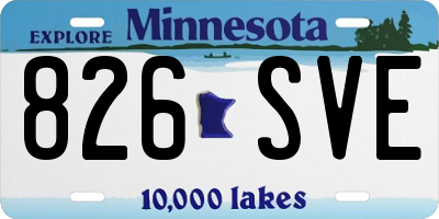 MN license plate 826SVE