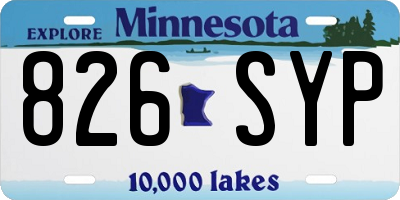 MN license plate 826SYP