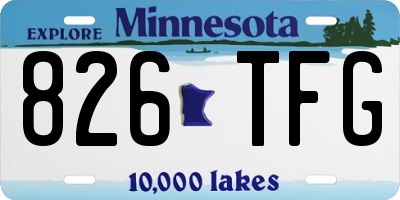 MN license plate 826TFG
