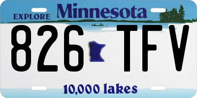 MN license plate 826TFV