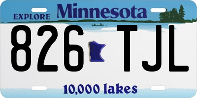 MN license plate 826TJL