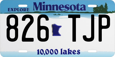 MN license plate 826TJP