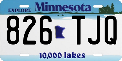 MN license plate 826TJQ
