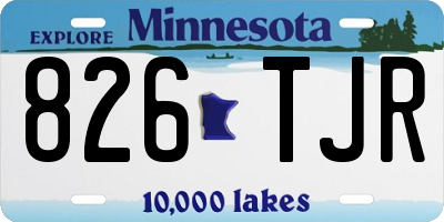 MN license plate 826TJR