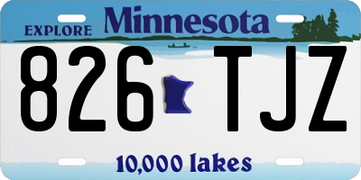 MN license plate 826TJZ