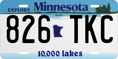 MN license plate 826TKC