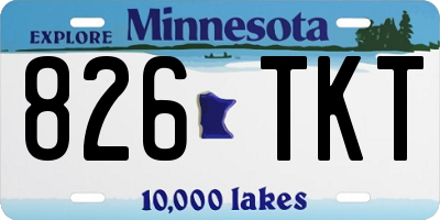 MN license plate 826TKT