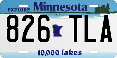 MN license plate 826TLA