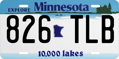MN license plate 826TLB