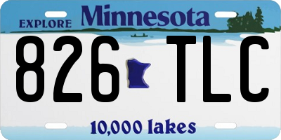 MN license plate 826TLC