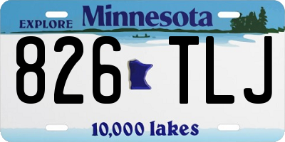 MN license plate 826TLJ