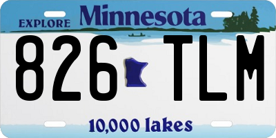 MN license plate 826TLM