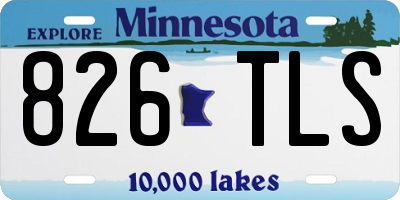 MN license plate 826TLS