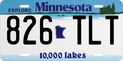 MN license plate 826TLT