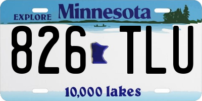 MN license plate 826TLU