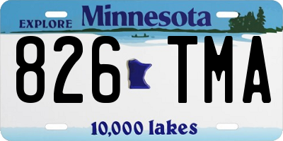 MN license plate 826TMA