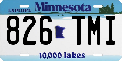 MN license plate 826TMI