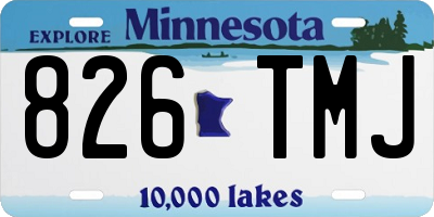 MN license plate 826TMJ