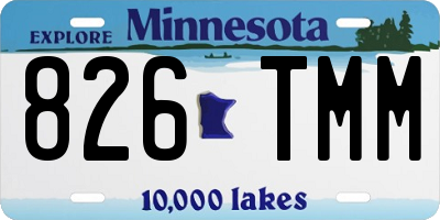 MN license plate 826TMM