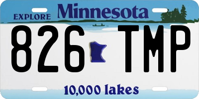 MN license plate 826TMP