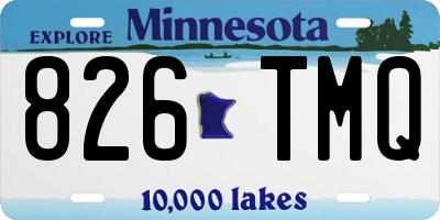 MN license plate 826TMQ