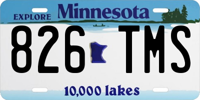 MN license plate 826TMS