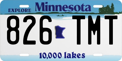 MN license plate 826TMT