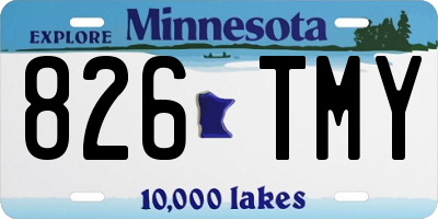 MN license plate 826TMY